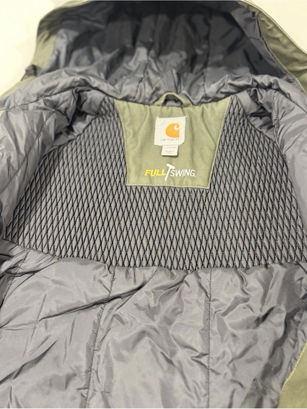 Carhartt Full Swing Quick Duck Insulated Hooded Jacket Green Size L - Picture 6 of 11